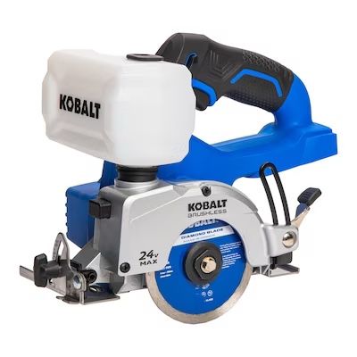 ( Incomplete ) Kobalt 24V 4-Inches -Blade Cordless Handheld Tile Saw ( Battery Included )
