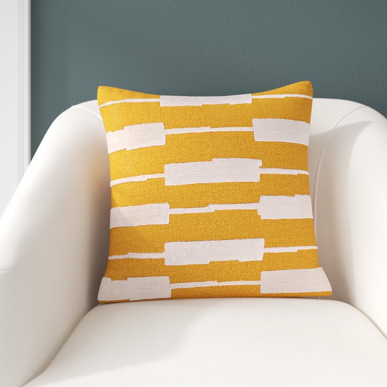 Jason Wu Maize Pillow Cover & Insert Fill Material: Pillow Cover Only - No Insert, Size: 18" x 18"