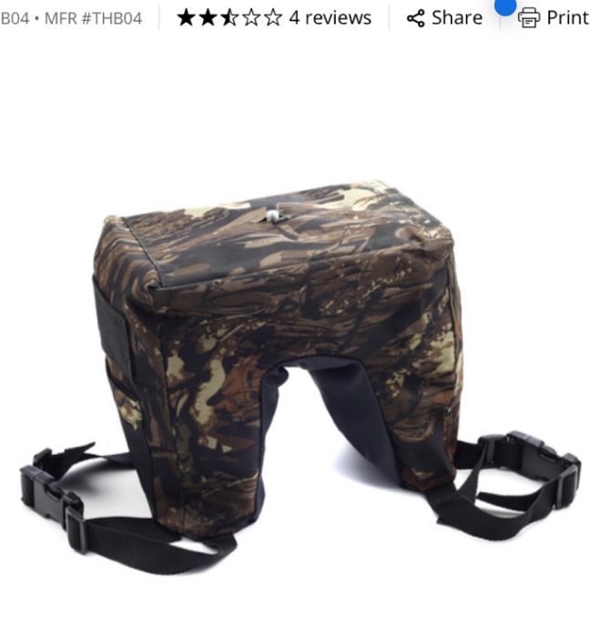 Movo Photo THB04 Camouflage Camera Lens Bean Bag with Head Mounting Plate (Deep Woods, Full Size)