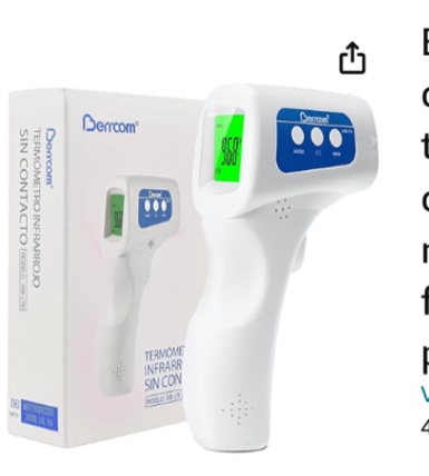 Berrcom Termmetro digital sin contacto para la frente, termmetro infrarrojo sin contacto 3 en 1 para adultos y nios, termmetro de control de fiebre, pistola de temperatura para pack(1618)