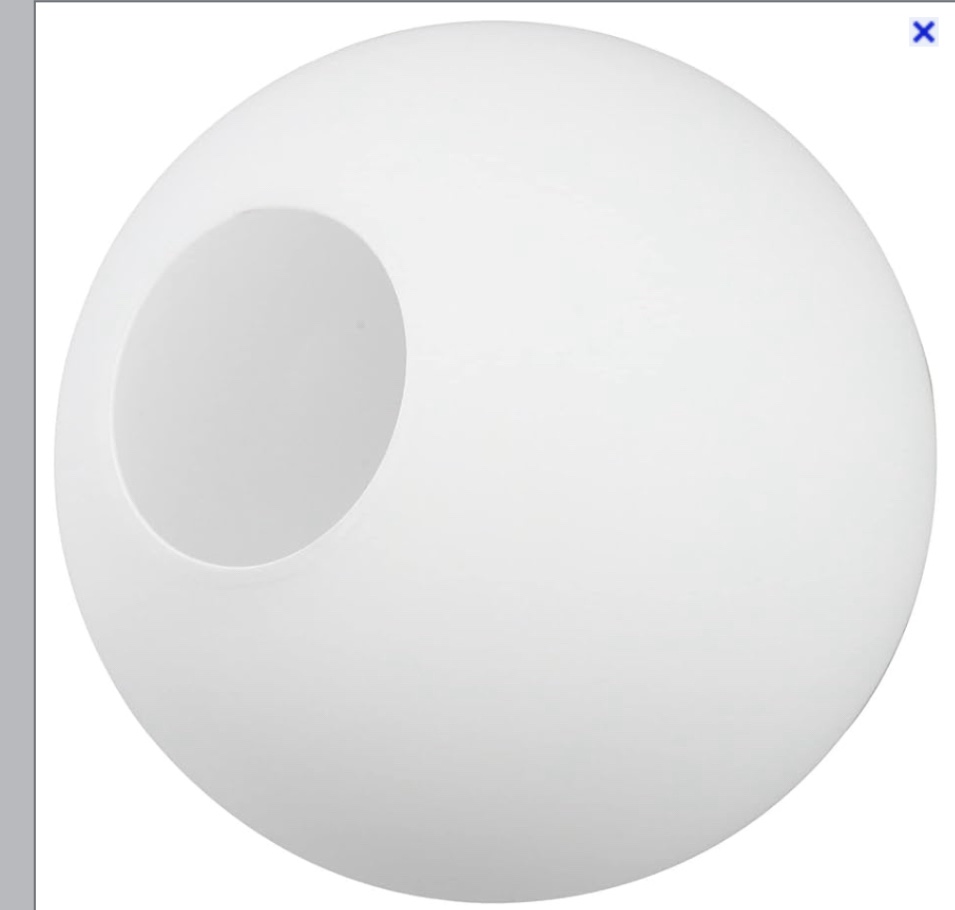 BOKT Frosted White Glass Globe Lamp Shade Replacement Milk Glass Ball Lampshade Cover Opal Sphere Shade for Pendant Light, 7.9” Diameter (White) 7.9"-White