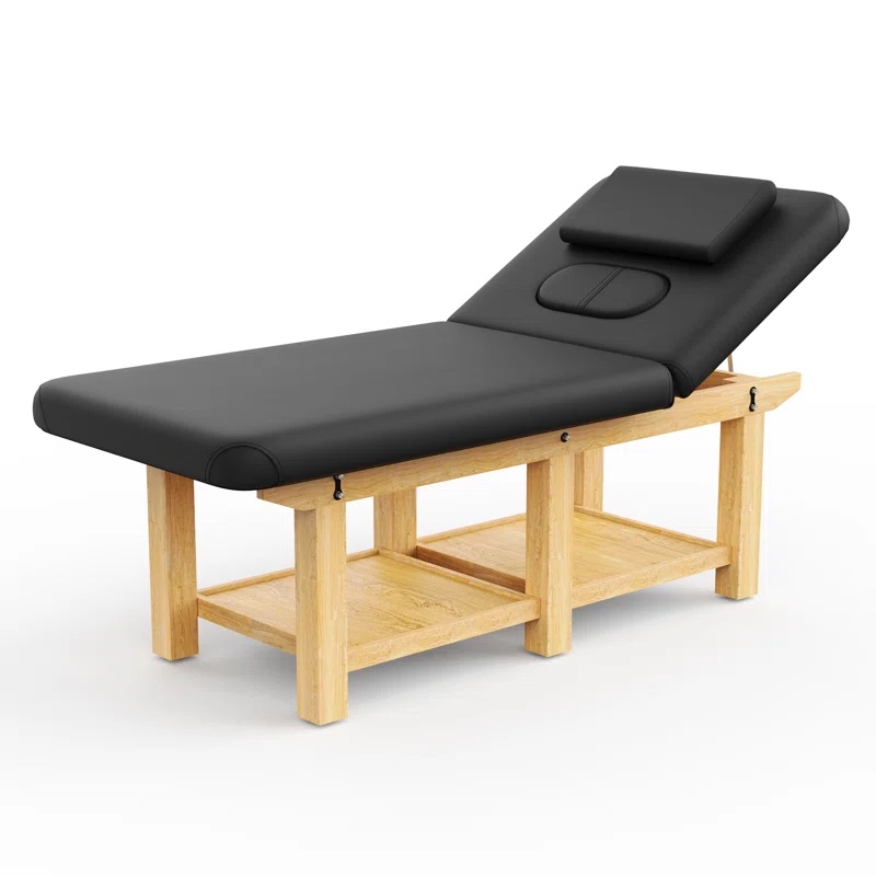Norte Professional Massage Table Lash Bed Beauty Spa Bed with Solid Wood Legs
