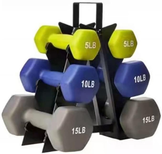 Dumbbell Rack 3 Tier, Portable Foldable Weight Rack for Dumbbells Small, Heavy Duty Steel Stand for Men and Women Home Gym Workout