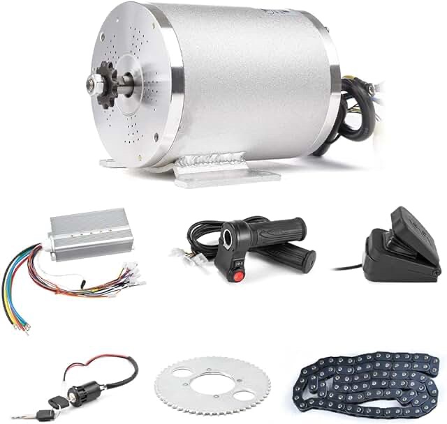 BLDC 72V 3000W Brushless Motor Kit with 24 Mosfet 50A Controller and Throttle for Electric Scooter E Bike Engine Motorcycle DIY Part Conversion Kit