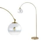 JONATHAN Y JYL3089A Nora 71" Coastal Vintage Iron LED Floor Lamp Modern Contemporary Standing Reading Lamp for Bedroom Living Room Office LED Bulb Included, Brass Gold/White