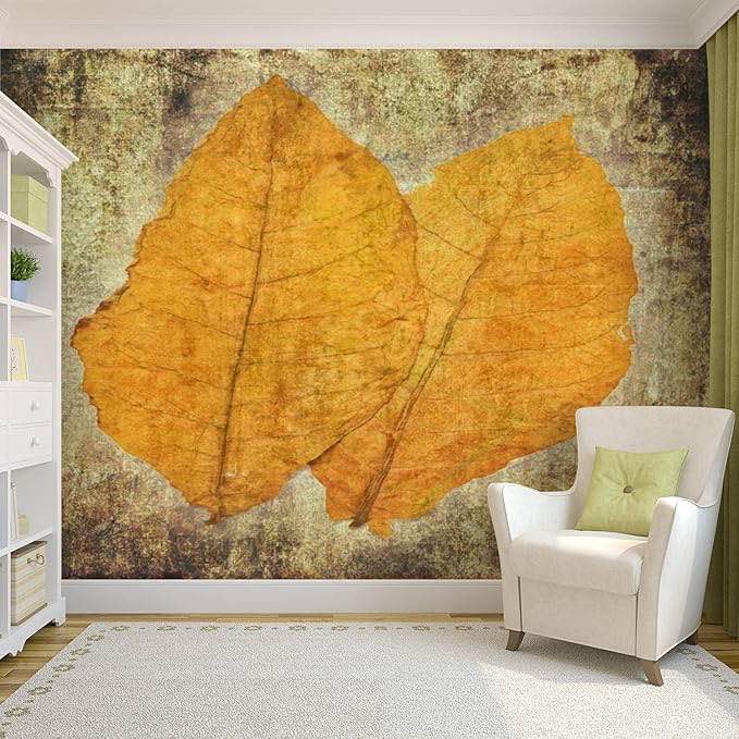  (Similar) Papel tapiz autoadhesivo de PVC, hojas de tabaco secas aisladas en blanco, calcomanías de pared para dormitorio de niñas, decoración de habitación de niños, papel tapiz autoadhesivo para
