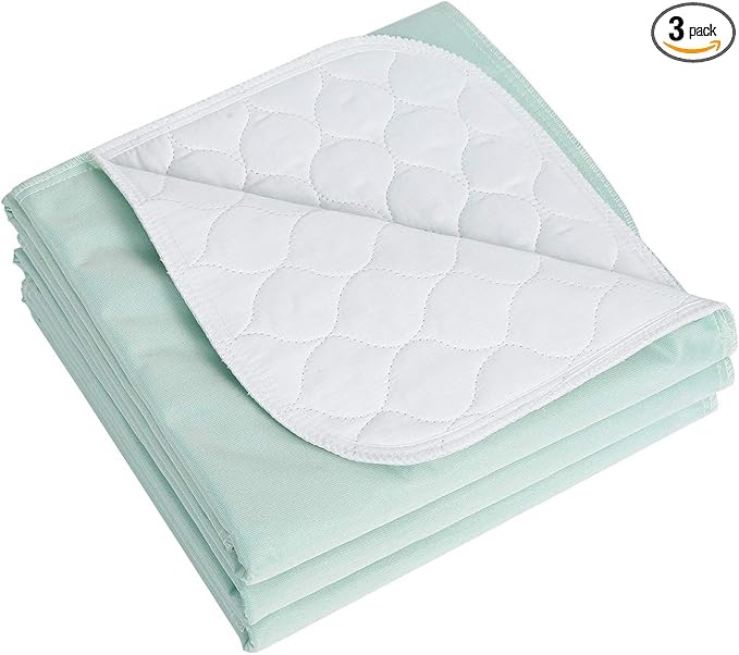 Washable Waterproof Incontinence Bed Pads - 24 x 34 Inch Reusable Underpad Sheet for Chair, Sofa and Mattress Protectors Pack of 3(1 piece only)