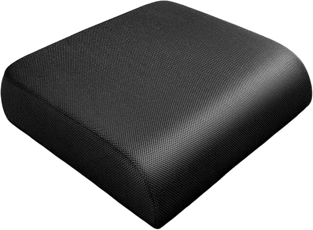 Extra Thick Large Seat Cushion -19 X 17.5 X 4 Inch Gel Memory Foam Cushion with Carry Handle Non Slip Bottom - Pain Relief Coccyx Cushion for Wheelchair Office Chair (BLACK (1PACK))