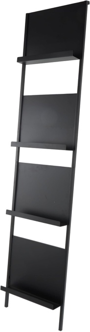Metal Tall 4 Slot Decorative Black Magazine Rack Holder
