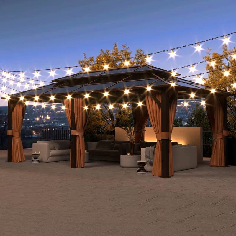 20 Ft. W x 12 Ft. D Aluminum Patio Gazebo Gazebo