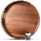 Acacia Wood Round Serving Tray