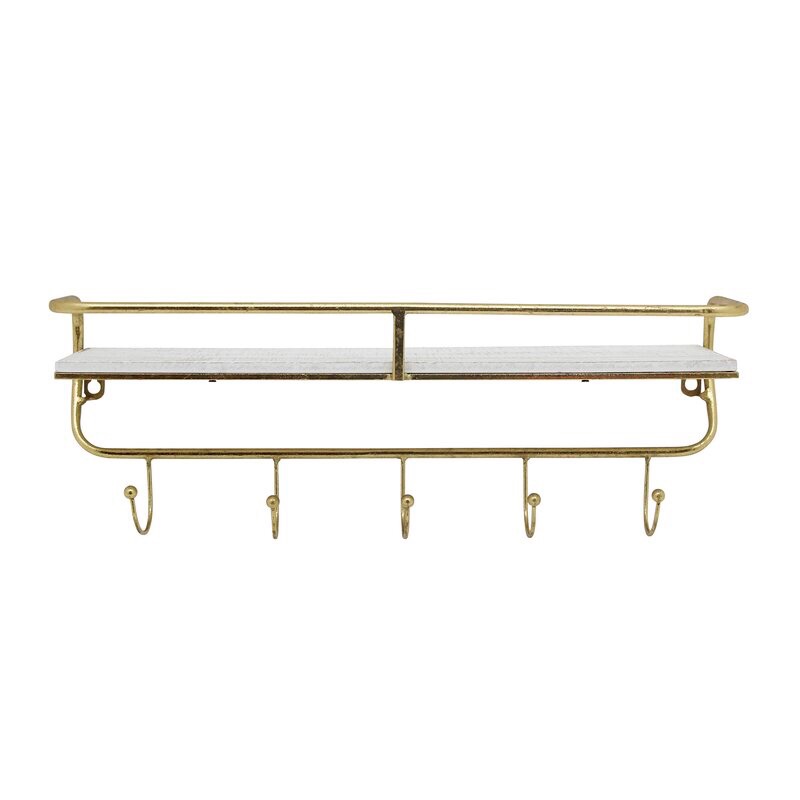 Modern Wall Shelf with Hooks - Elevate Your Space with This Stunning Home Decor Piece