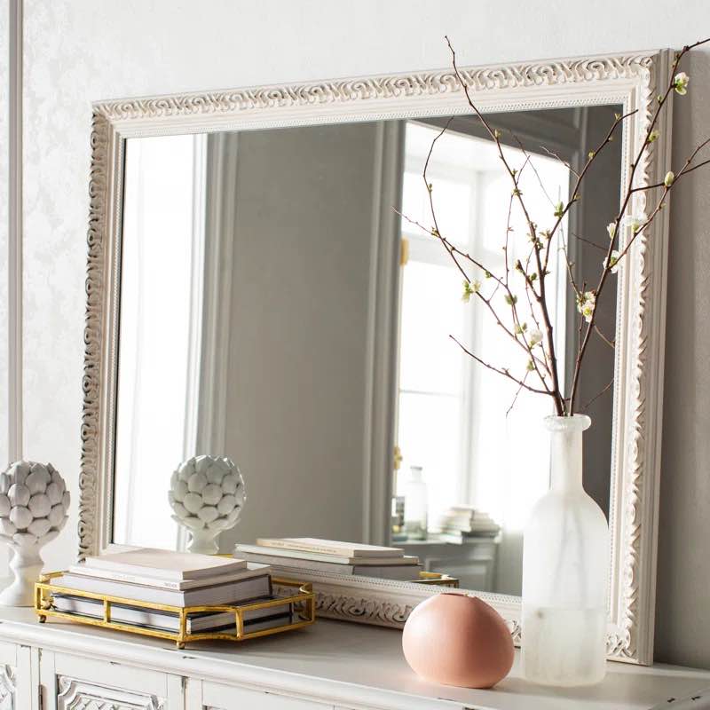 Solid Wood Flat Wall Mirror