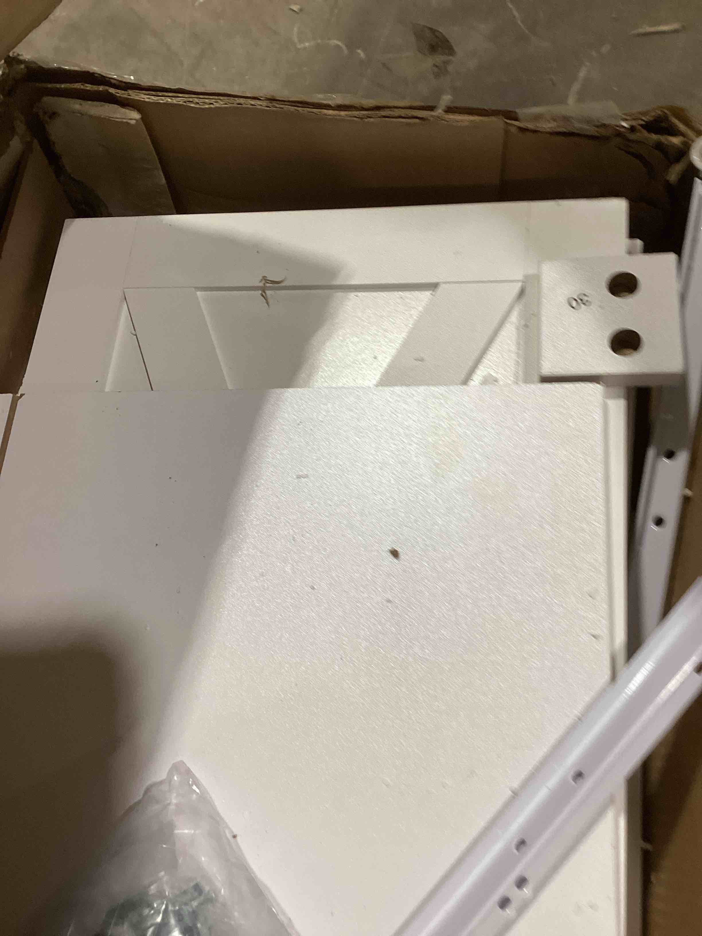 Straun Kitchen Pantry With Farm Doors and Microwave Shelf