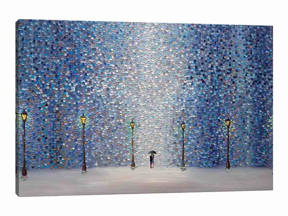 Ekaterina Ermilkina  Kiss Under The Rain Canvas Art