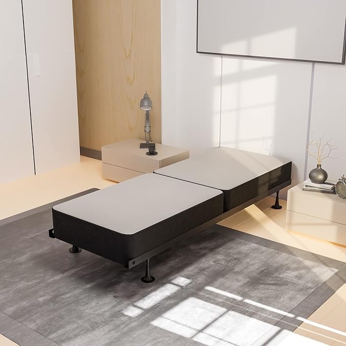 Split Wooden Box Spring / foundation for Mattress Support, Fully Assembled