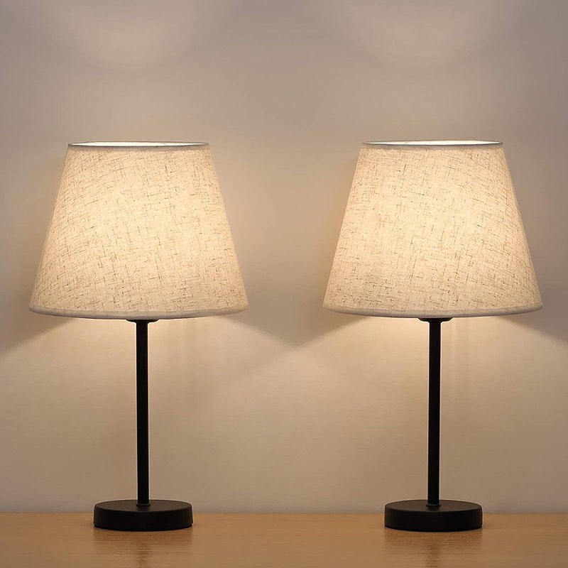 Allory 15" Black Table Lamp Set of 2