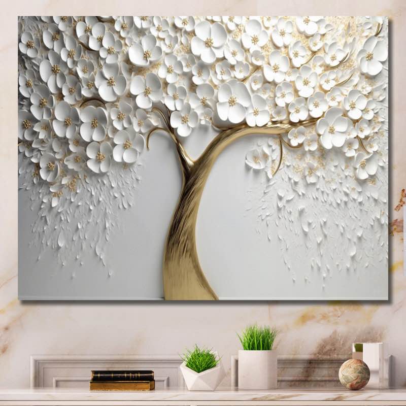 Arvia White Orchid Tree Garden Of Branches V On Canvas Print