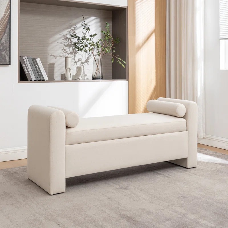 Lataja Polyester Upholstered Storage Bench