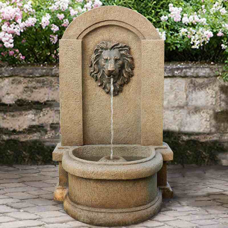 Halswell Resin Classic Lionhead Floor Fountain