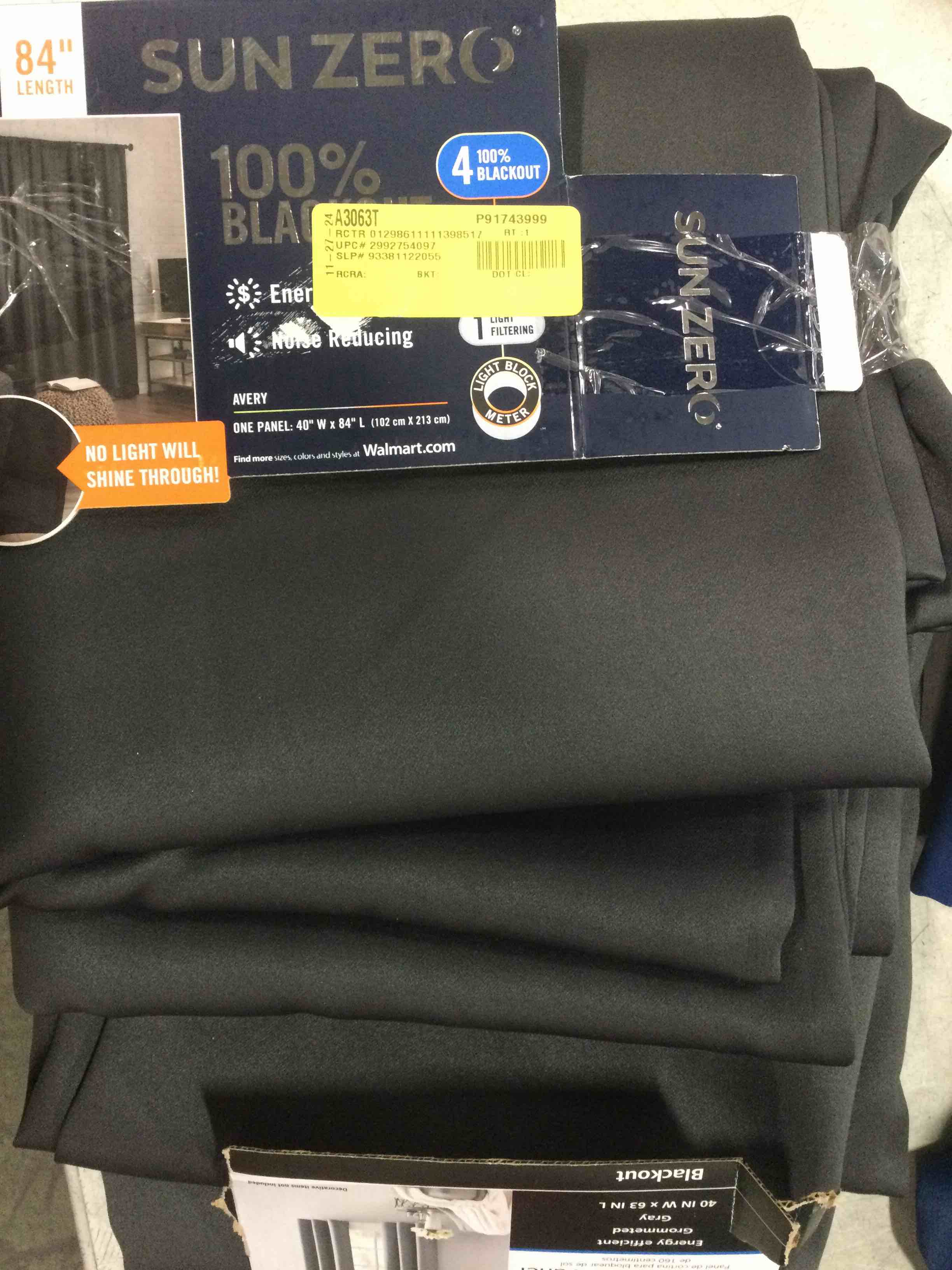 mixture of curtains blue/grey 