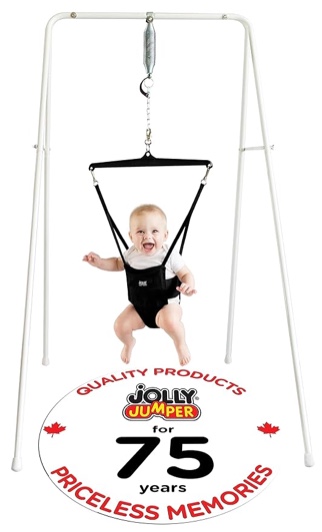 Jolly Jumper *Classic* (Black) - Trusted by Parents, Loved by Babies for Over 75 Years. The Original Baby Exerciser and Your Alternative to Activity Centers and Baby Bouncers