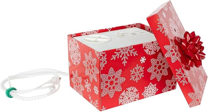 HoHoHoH2o Automatic Christmas Tree Watering System Device, Santa’s Tree Helper Keeps Your Christmas Tree Healthy and Fresh, Refillable 2.5 gallons Capacity Box - Red/Snowflakes