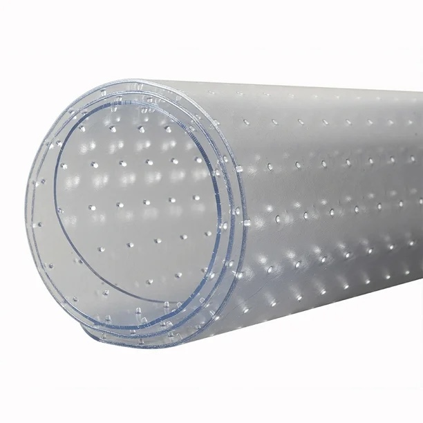  Chair Mat for Home, Transparent PVC Rectangle Floor Protection Mat Chair Mat with Nail PKWQ163-1