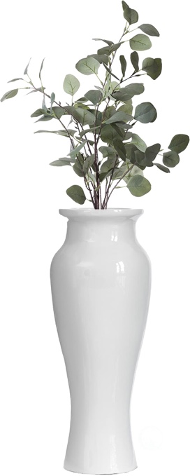 Modern Floor vase, White Unique Trumpet Floor Vase, Home Interior Decoration, Modern Floor Vase, Tall Floor Vases for Entryway and Living Room and Office, 24 inch