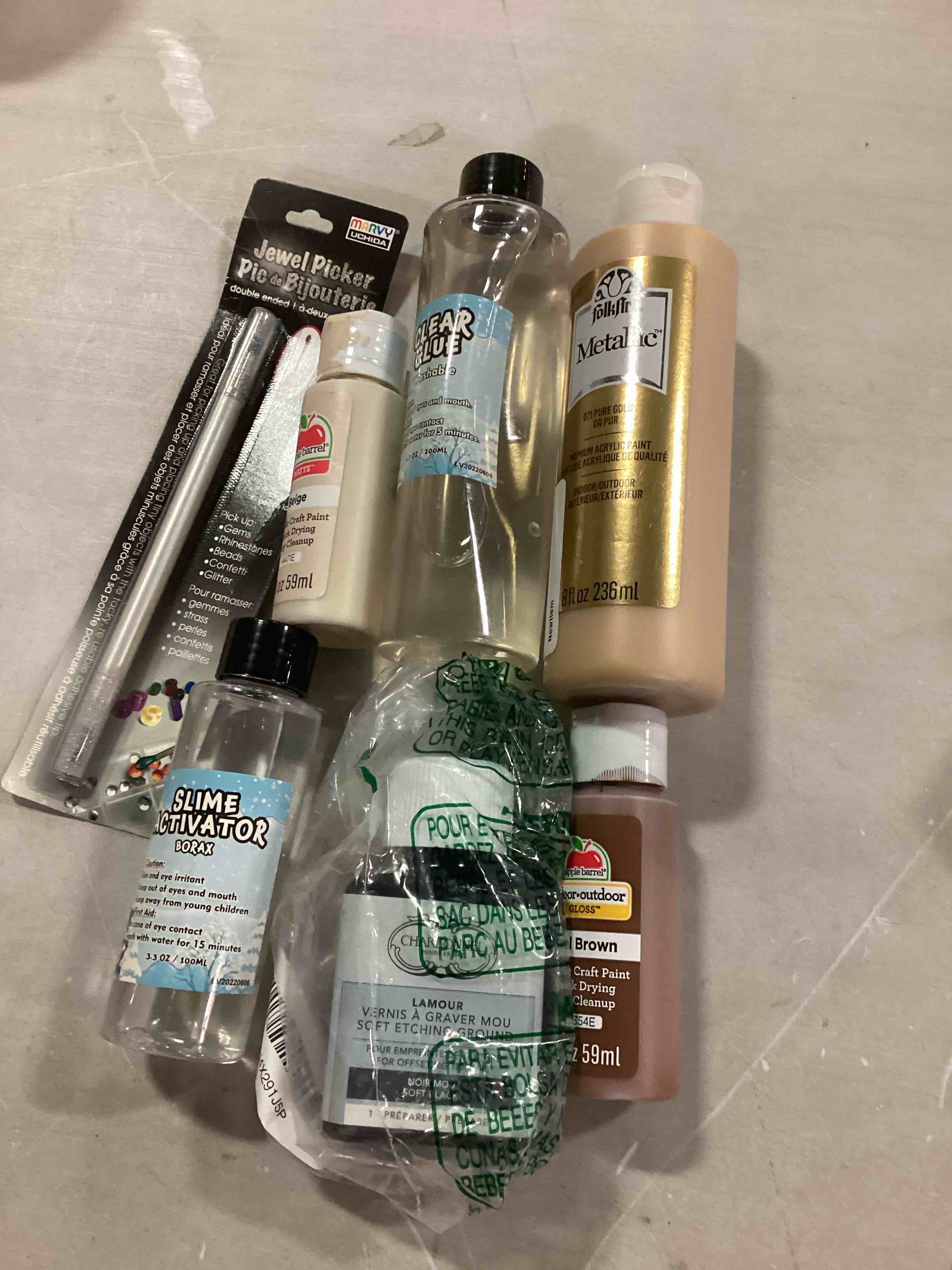 assortment of arts and crafts items 
