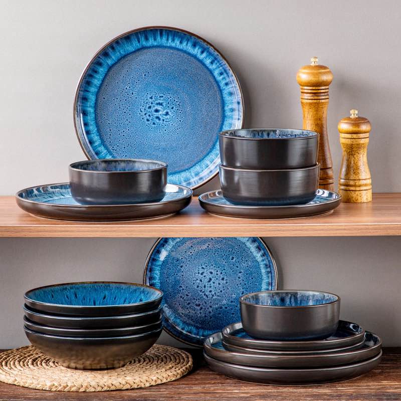 Playa 16 Piece Stoneware Dinnerware Set, Service For 4