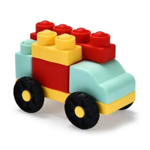 Neliblu Silicone Building Blocks Educational DIY Push Bubble Fidget Puzzle Toy for Kids.