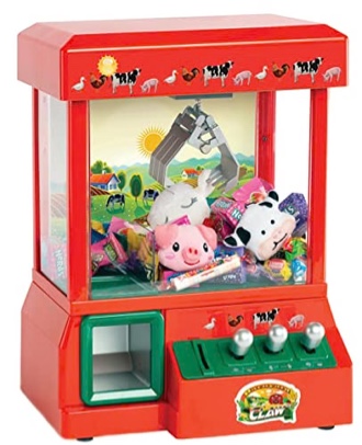 Bundaloo Farm Claw Machine Arcade Game with 3 Mini Plush Farm Animals
