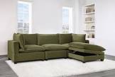 Brosseatful Green sectional 888-02-07-CL2D (incomplete) (similar to stock photo)