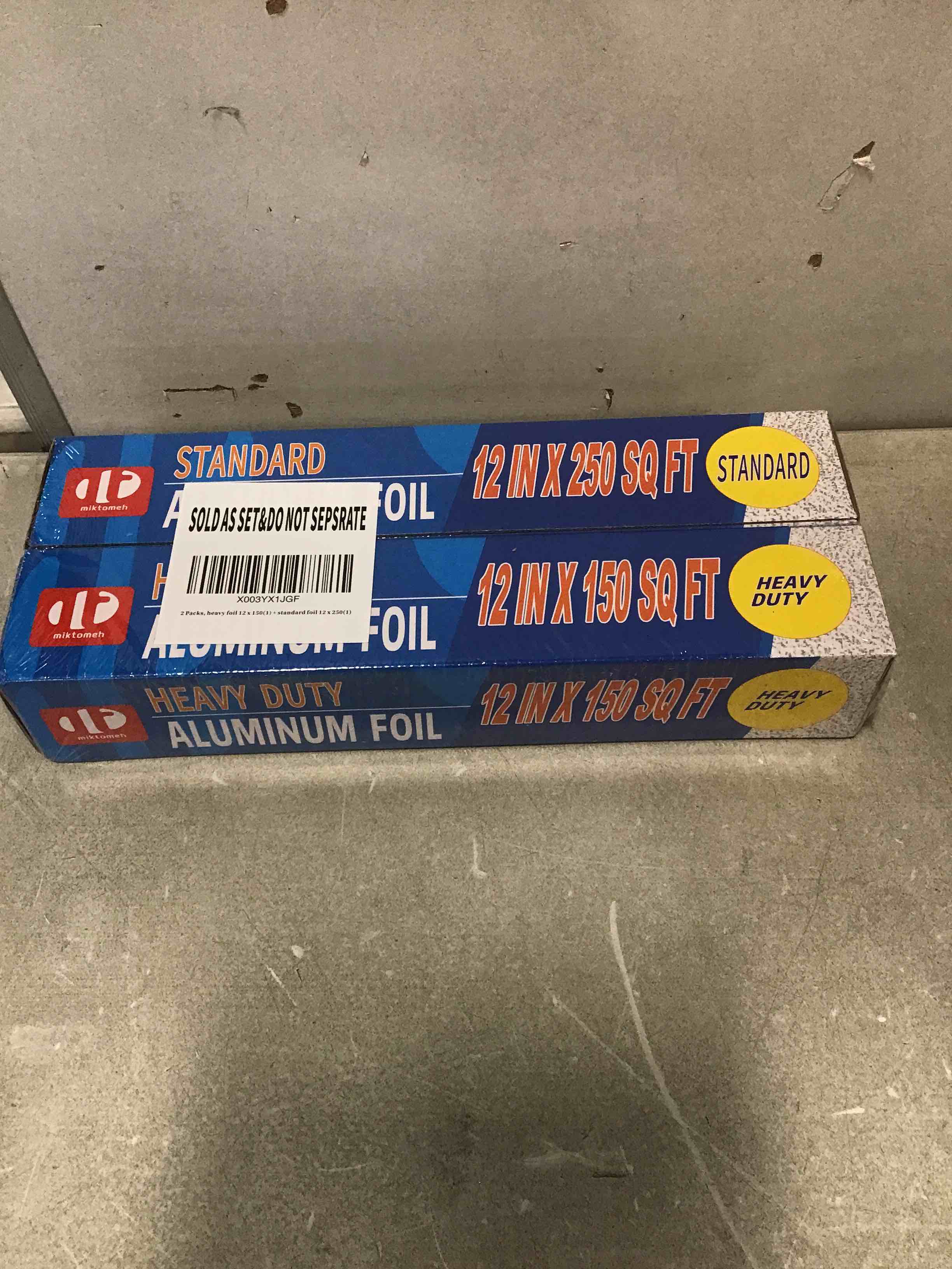 Heavy Duty Aluminum Foil with 12X250” , 25 Micron Thick, Pack of 2. similar 