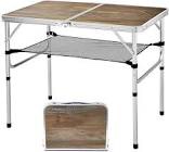 YUFIFAIRY Aluminum Camp Table, Folding Table Portable,Lightweight,Foldable with 2 Adjustable Height, Indoor Outdoor Table for Cooking, Picnic, (2 Heights), 36''L x24''W