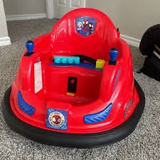 Spidey and His Amazing Friends, 6 Volts Bumper Car, Battery Powered Ride on, Fun LED Lights Includes, Charger, Ages 1.5- 4 Years, for Boys and Girls