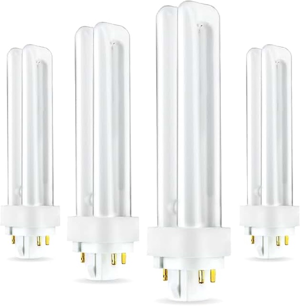 Damar Compact Fluorescent Twin Tube 4-pin - F18ddtt/de 827/g24q-2 7848h 4 Pack
