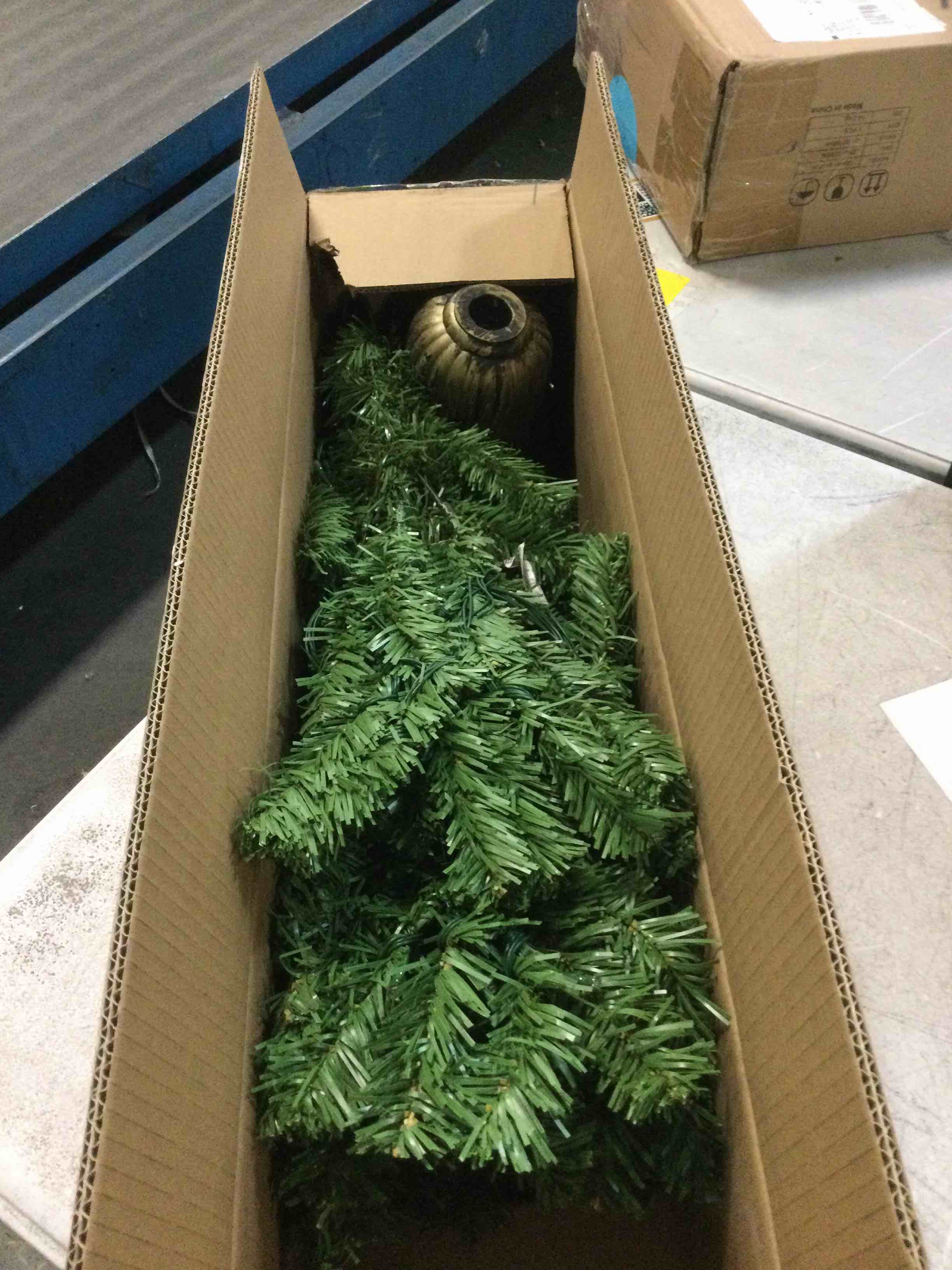 Condition photo showing Good Condition for VINGLI 4ft Pre-lit Artificial Christmas Pine Tree with 80 Warm White Lights, Xmas Entrance Tree Holiday Party Decorations 4 FT Green