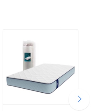 Colchn Emma One 1 plaza color blanco