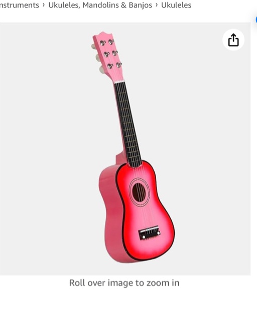 Ukulele Guitar 21 Inch Basswood Ukulele 6 Strings Small Bass Acoustic Guitar Musical Instruments(Pink