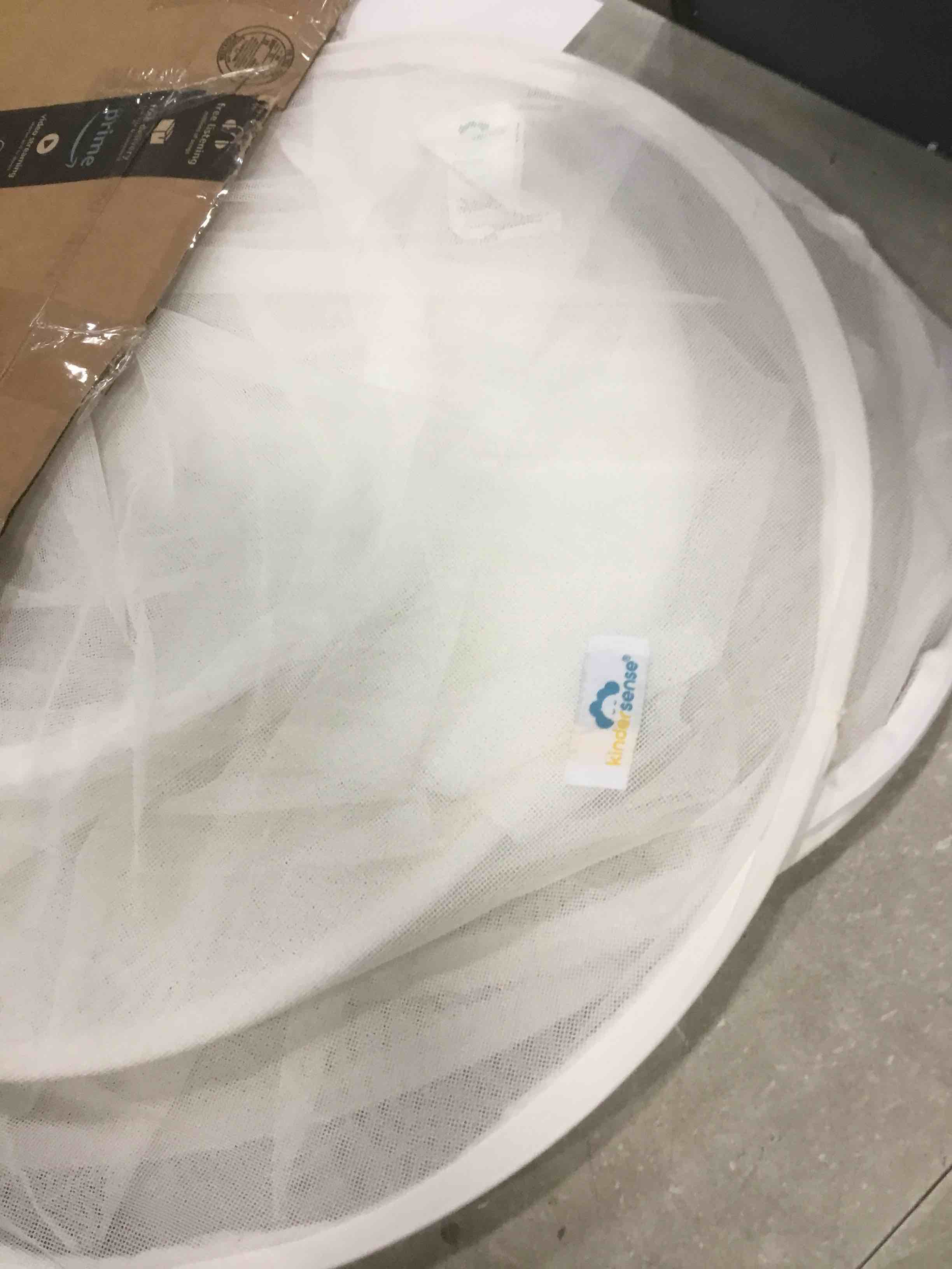 Condition photo showing As Is for KinderSense® - Baby Safety Crib Tent - Premium Toddler Crib Topper to Keep Baby from Climbing Out - See Through Mesh Crib Net - Mosquito Net - Pop-Up Crib Tent Canopy