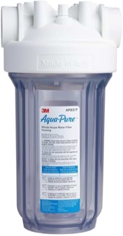 Aqua-Pure AP800 Series Whole House Filter Housing AP801T, 5639203, Large Diameter, Transparent Sump, 10 in.