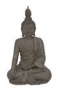 Polystone Meditating Buddha Decorative Sculpture with Engraved Carvings and Relief Detailing