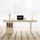 Drish Modern Cream Office Desk Base