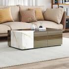 Benley 39.37''W Mirrored Modern Block Coffee Table