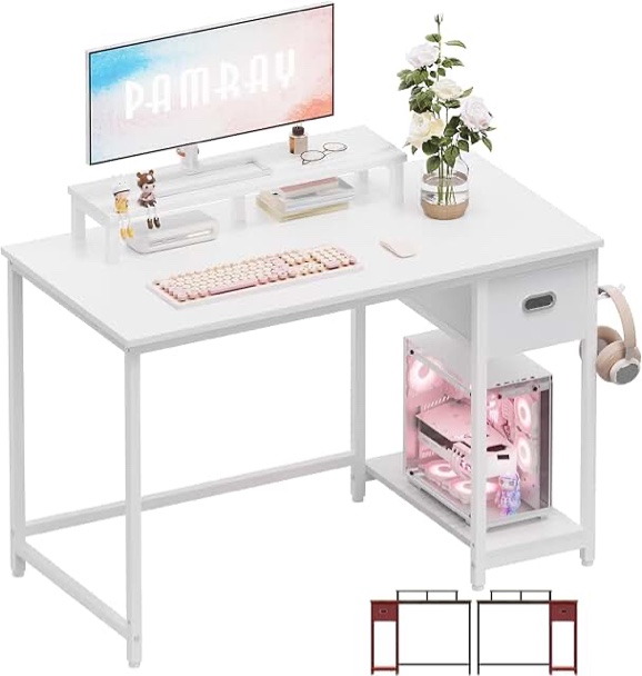 Computer Desk White (incomplete)