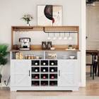 Gracie Oaks 55" Farmhouse Coffee Bar Cabinet
