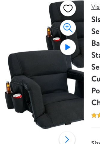 Slsy 2 Pack Folding Stadium Seats for Bleachers with Back Support, Extra Thick Stadium Seats Bleacher Seats with Backs and Cushion, 6 Reclining Positions Foldable Stadium Chair for Outdoor Or Indoor