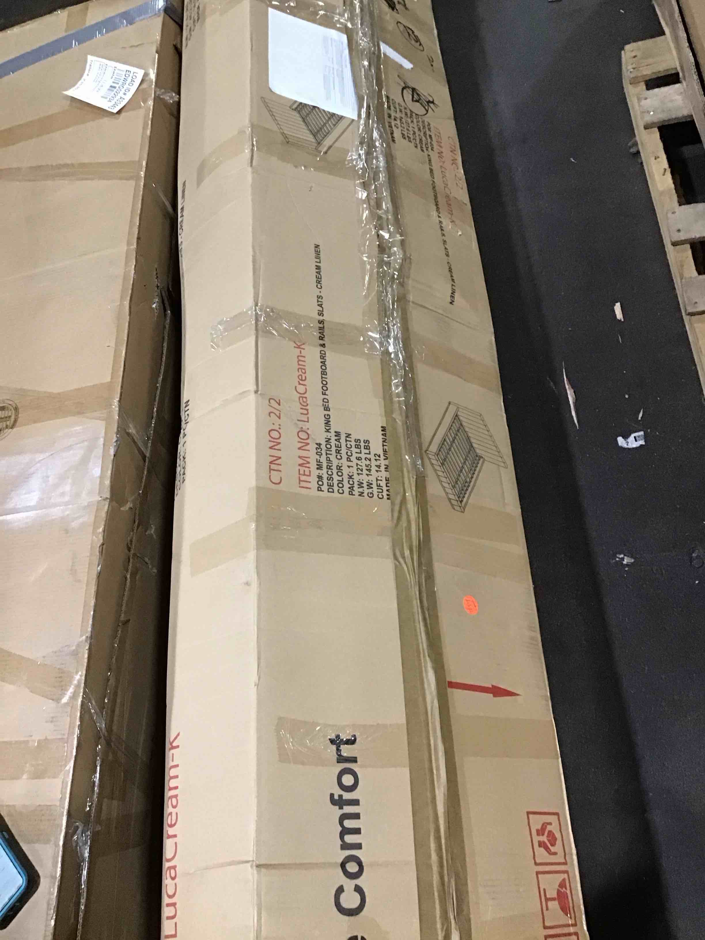 Nectar Bed Frame & Headboard - Linen - King - 8 Inch Legs and Sturdy Wooden Slats for Support - Contemporary and Durable Upholstery - Holds Up to 700 Pounds - Easy Assembly, NFHB - 9